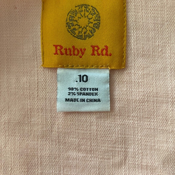 Ruby Rd. Pink Jacket w/ jeweled neck; sz. 10 - Picture 5 of 7